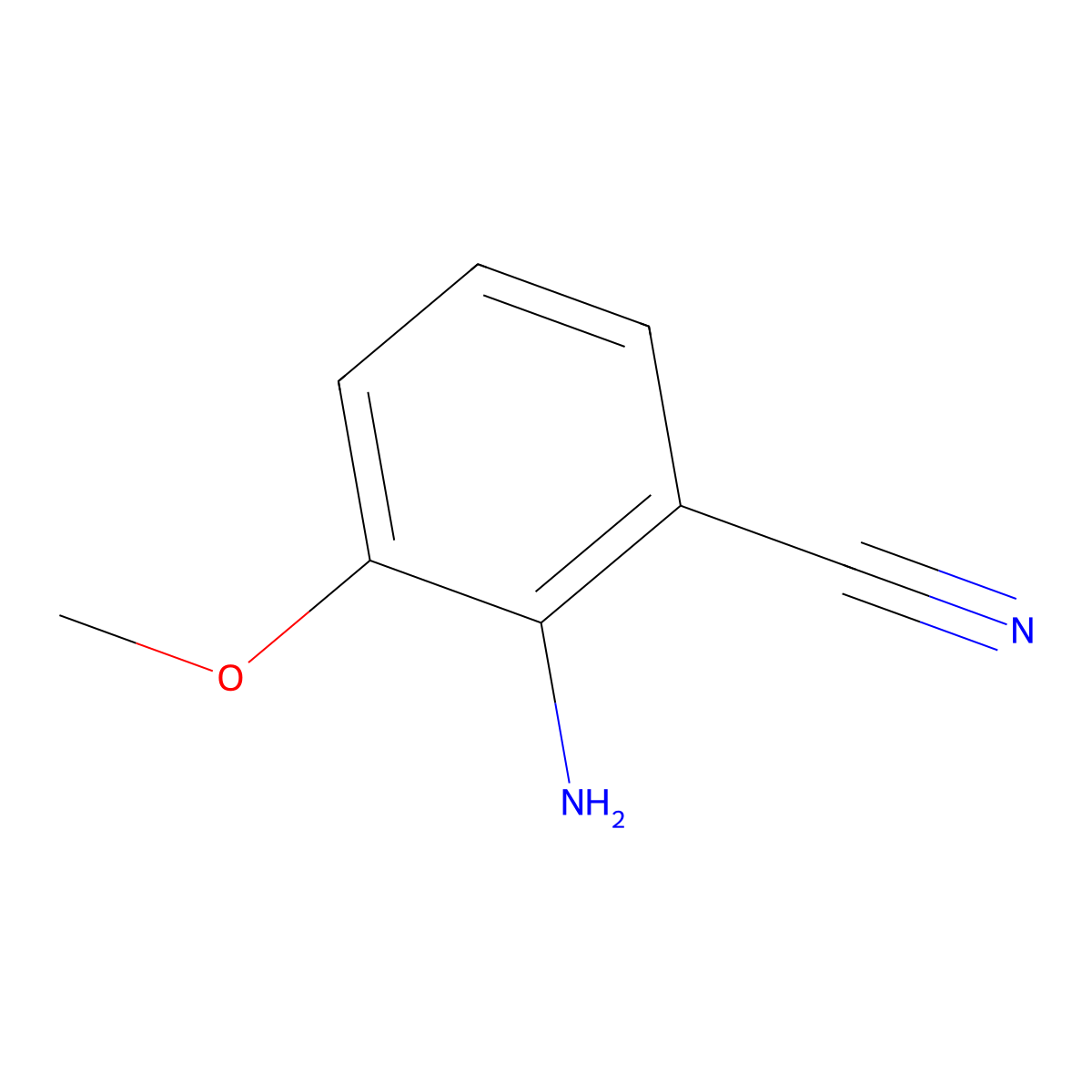 2-Amino-3-methoxybenzonitrile molecular structure, CAS 148932-68-7