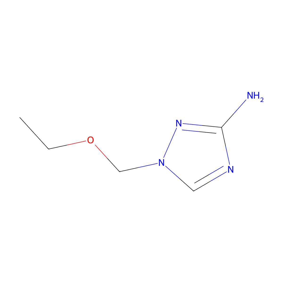 1-(ethoxymethyl)-1H-1,2,4-triazol-3-amine molecular structure, CAS 1489321-70-1
