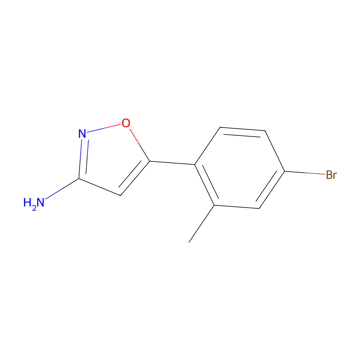 5-(4-Bromo-2-methylphenyl)isoxazol-3-amine molecular structure, CAS 1489397-23-0