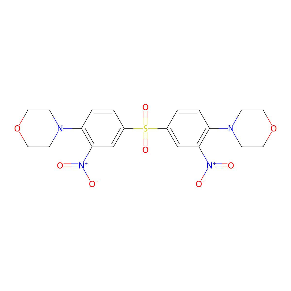 4-Morpholino-3-nitrophenyl sulfone molecular structure, CAS 14894-53-2