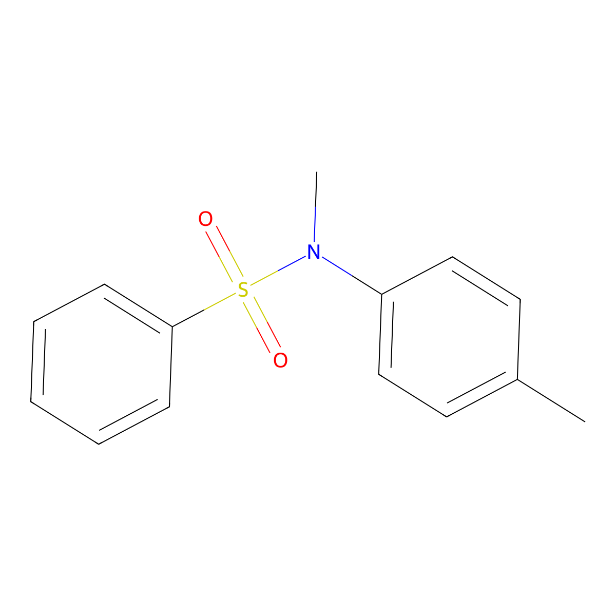 N-Methyl-N-(4-methylphenyl)benzenesulfonamide molecular structure, CAS 14894-60-1