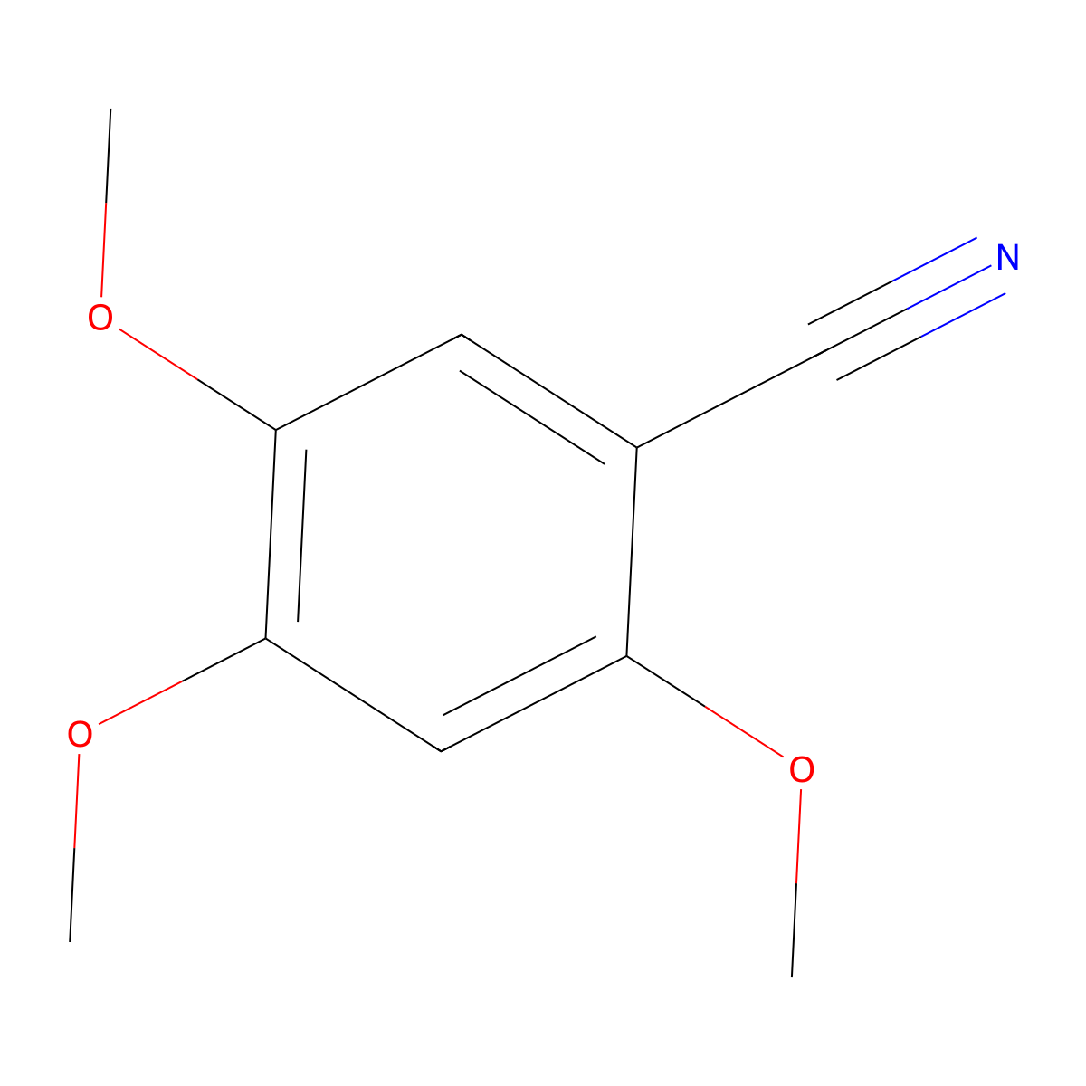 2,4,5-Trimethoxybenzonitrile molecular structure, CAS 14894-77-0