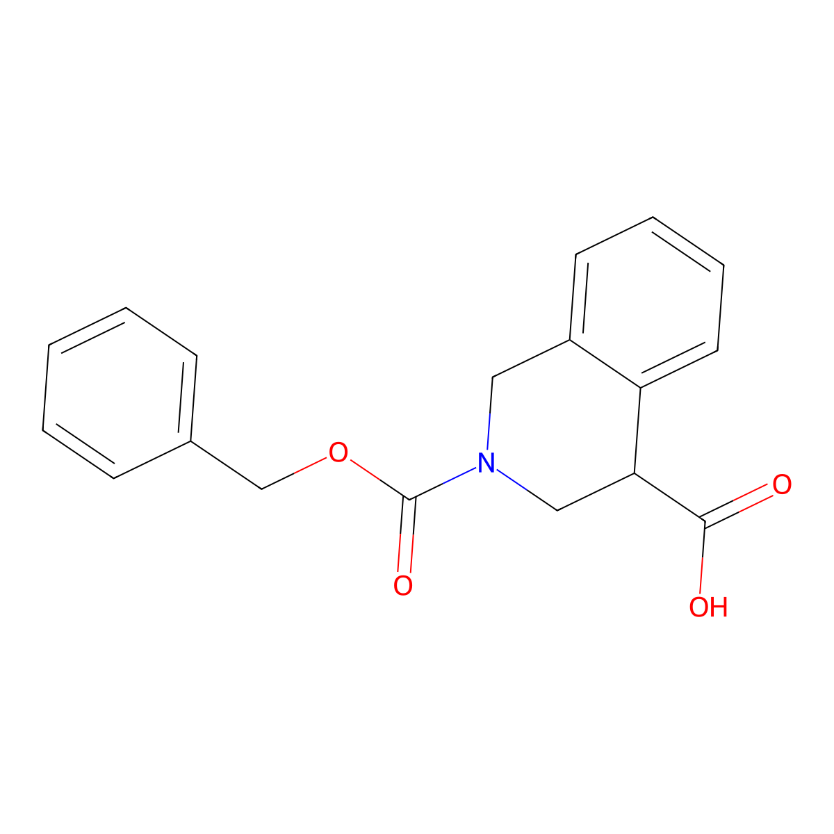 2-((Benzyloxy)carbonyl)-1,2,3,4-tetrahydroisoquinoline-4-carboxylic acid molecular structure, CAS 1489401-00-4