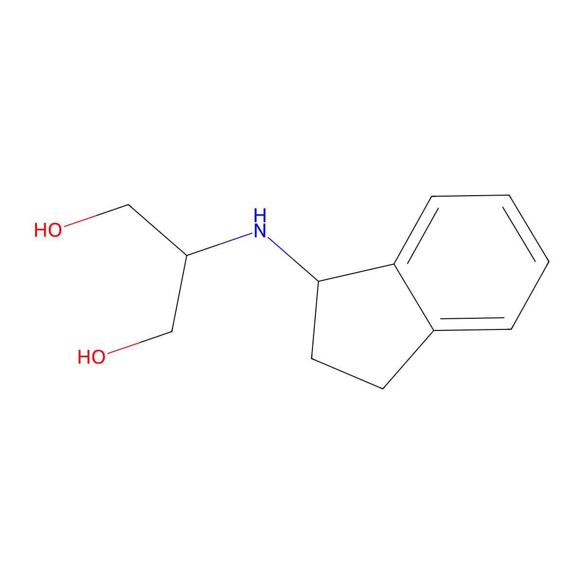 2-[(2,3-Dihydro-1H-inden-1-yl)amino]propane-1,3-diol molecular structure, CAS 1489422-47-0