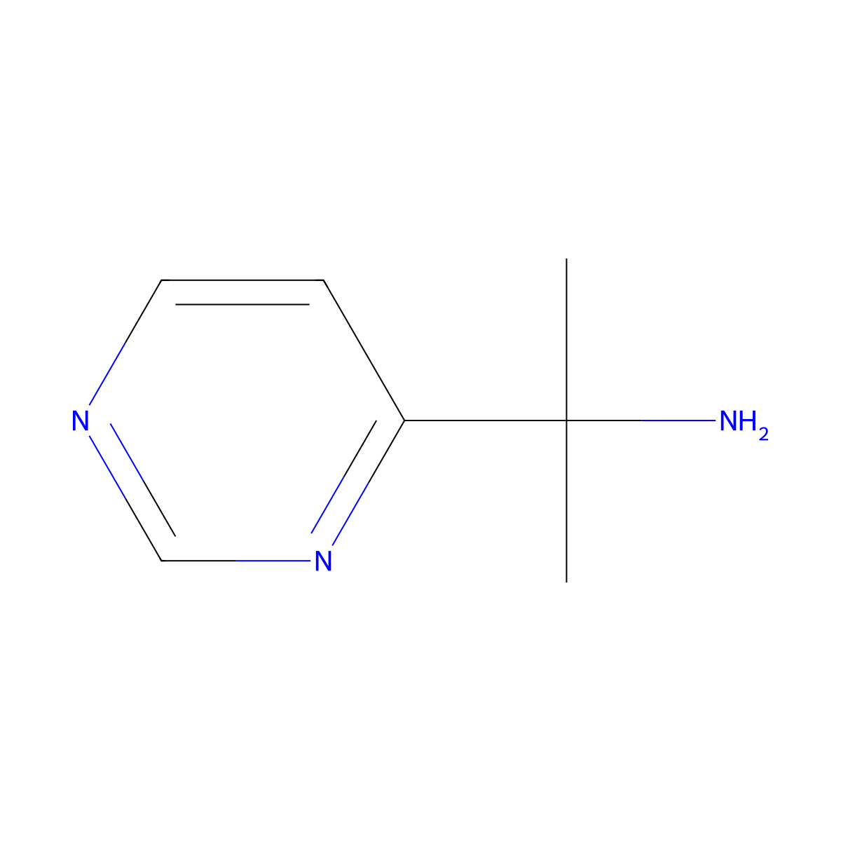 2-(Pyrimidin-4-yl)propan-2-amine molecular structure, CAS 1489442-79-6