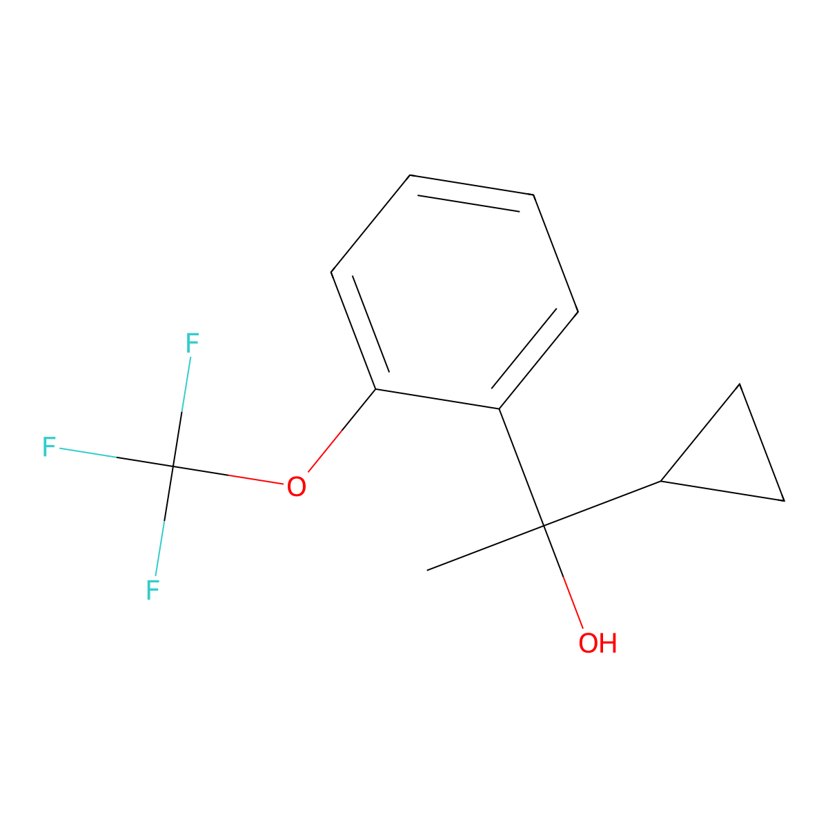alpha-Cyclopropyl-alpha-methyl-2-(trifluoromethoxy)benZenemethanol molecular structure, CAS 1489447-76-8