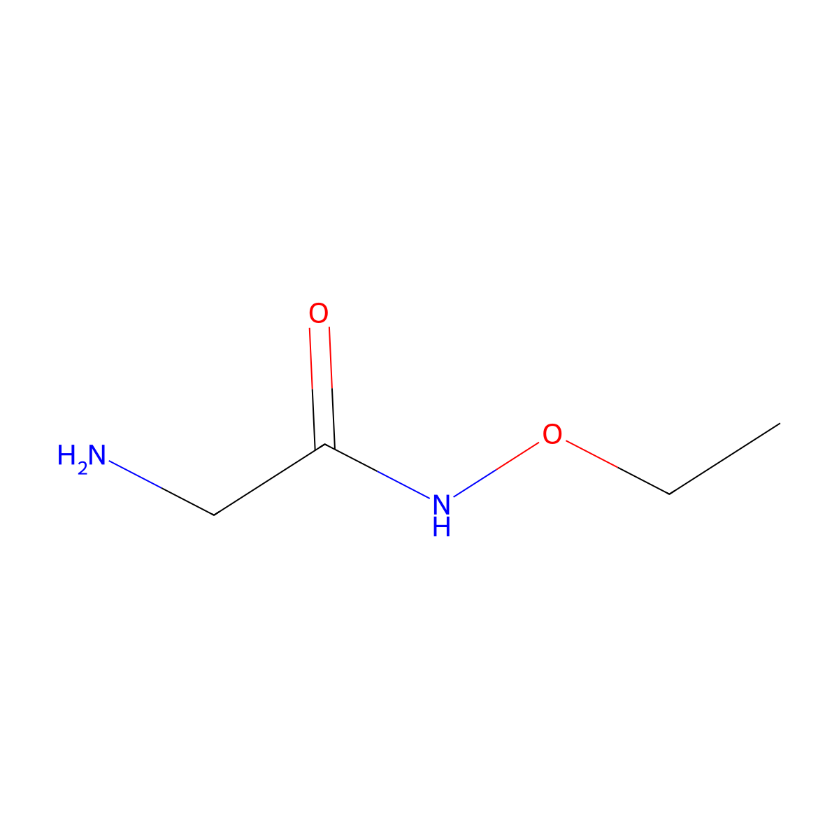 2-amino-N-ethoxyacetamide molecular structure, CAS 1489450-17-0