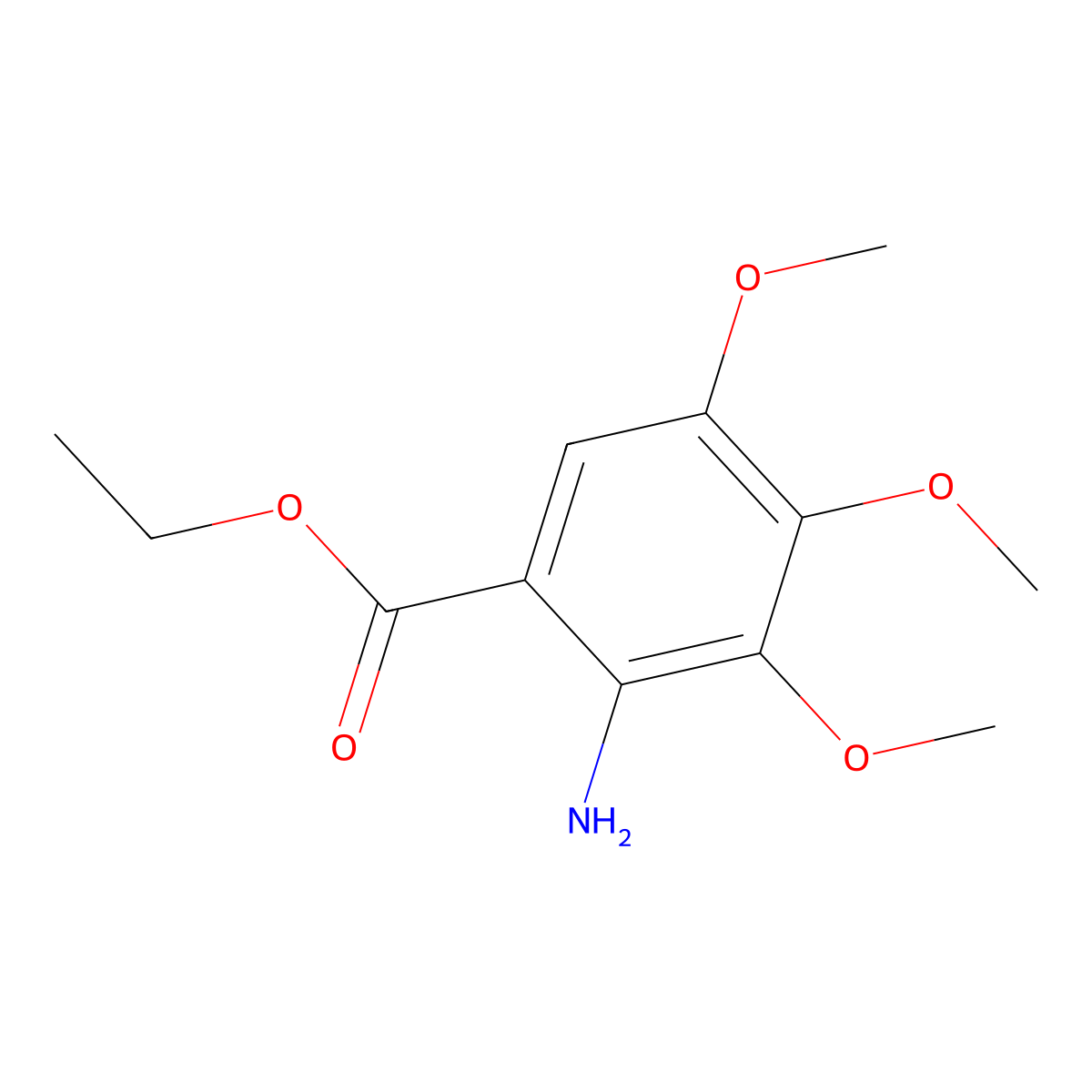 Ethyl 2-amino-3,4,5-trimethoxybenzoate molecular structure, CAS 1489457-53-5