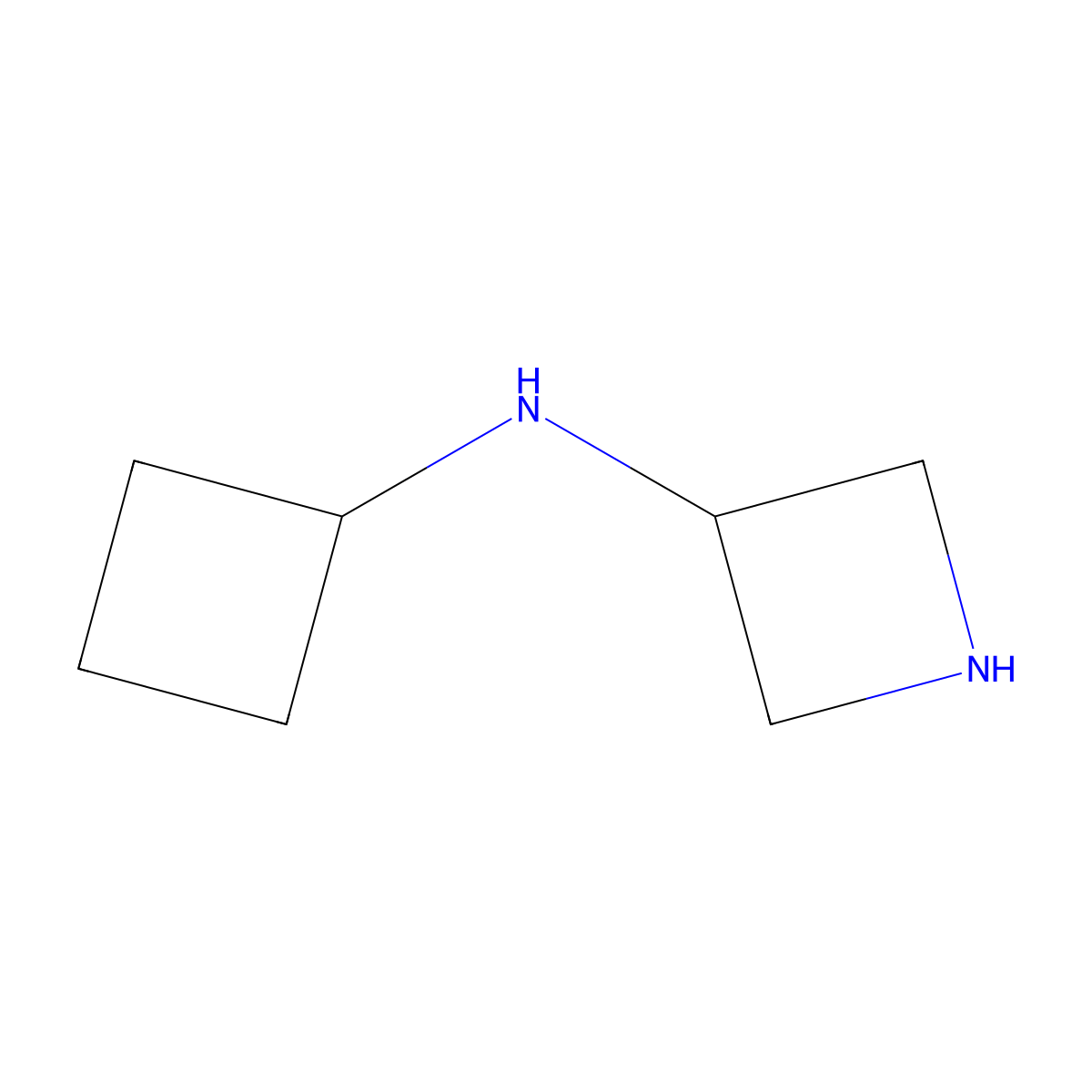N-cyclobutylazetidin-3-amine molecular structure, CAS 1489480-50-3
