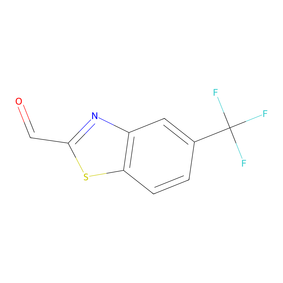 5-(Trifluoromethyl)-1,3-benzothiazole-2-carbaldehyde molecular structure, CAS 1489487-79-7
