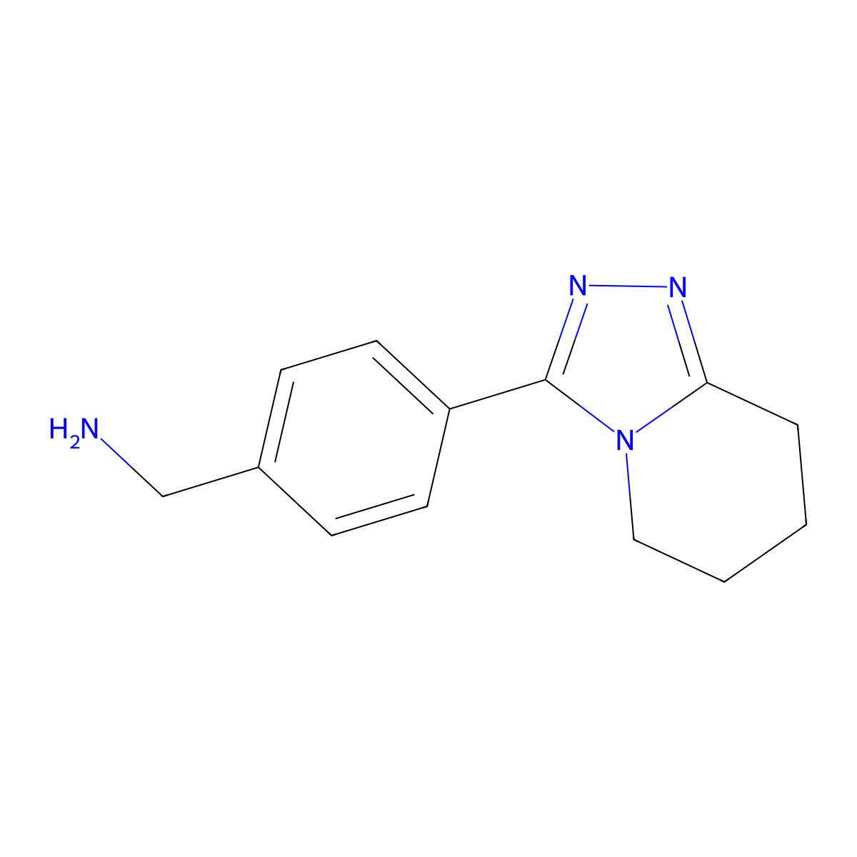 (4-(5,6,7,8-Tetrahydro-[1,2,4]triazolo[4,3-a]pyridin-3-yl)phenyl)methanamine molecular structure, CAS 1489490-62-1