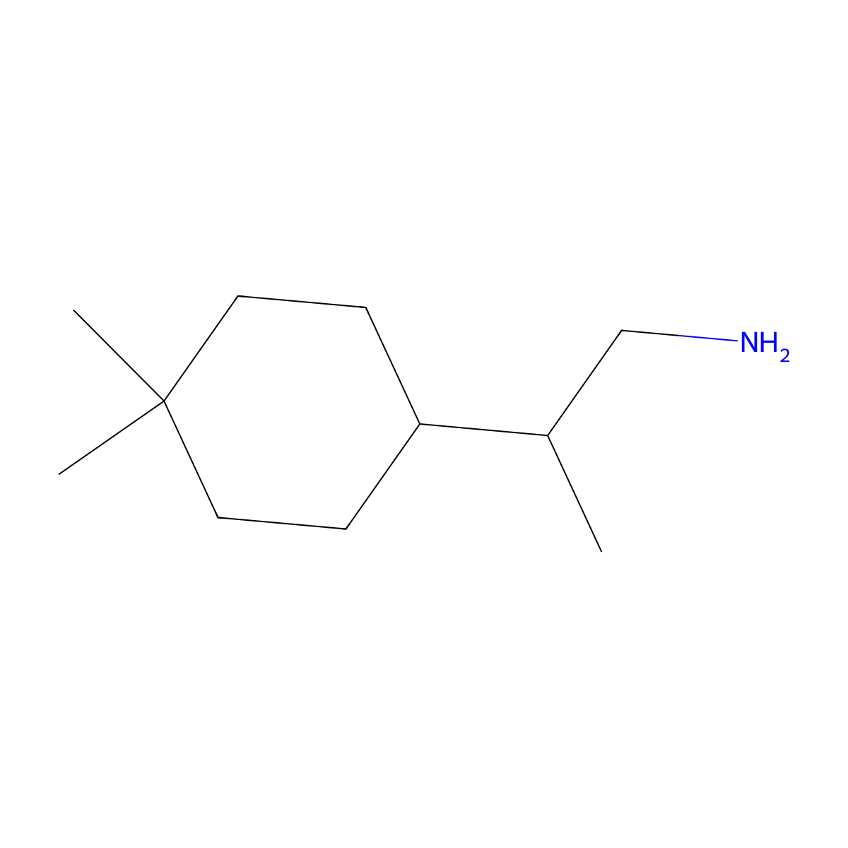 2-(4,4-Dimethylcyclohexyl)propan-1-amine molecular structure, CAS 1489497-18-8