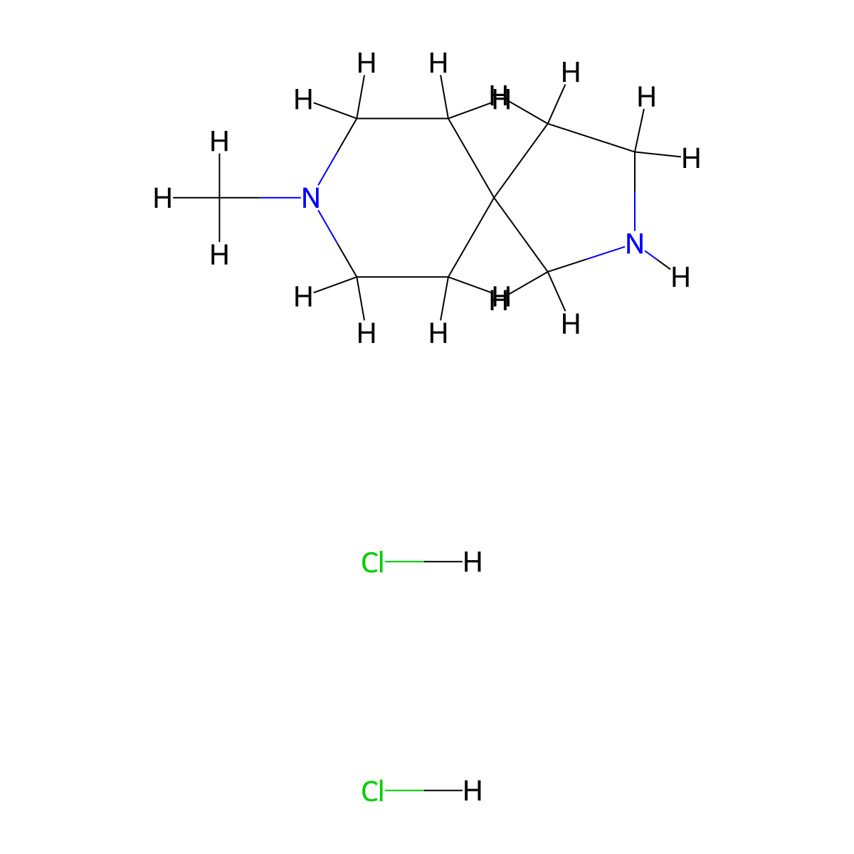 8-Methyl-2,8-diazaspiro[4.5]decane dihydrochloride molecular structure, CAS 1489508-12-4