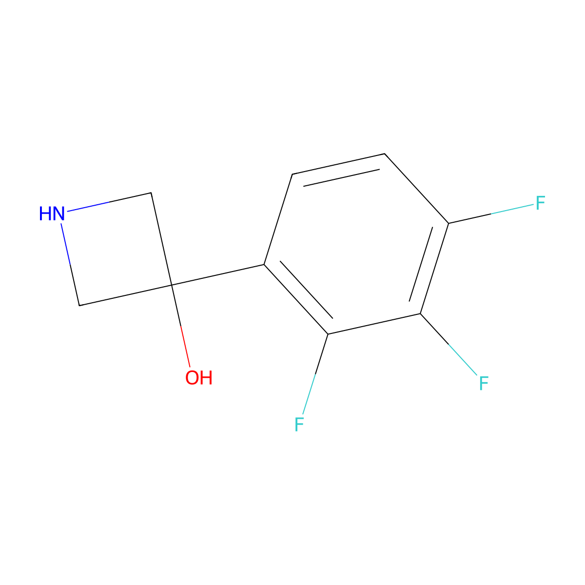 3-(2,3,4-Trifluorophenyl)azetidin-3-ol molecular structure, CAS 1489512-21-1