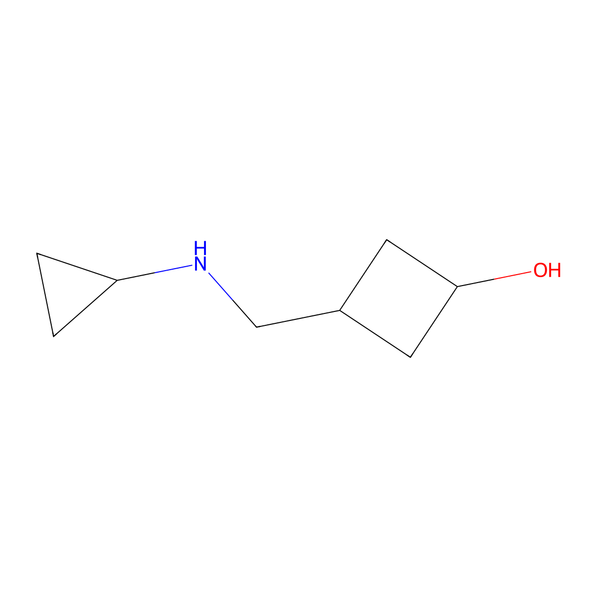 3-[(Cyclopropylamino)methyl]cyclobutan-1-ol molecular structure, CAS 1489515-41-4