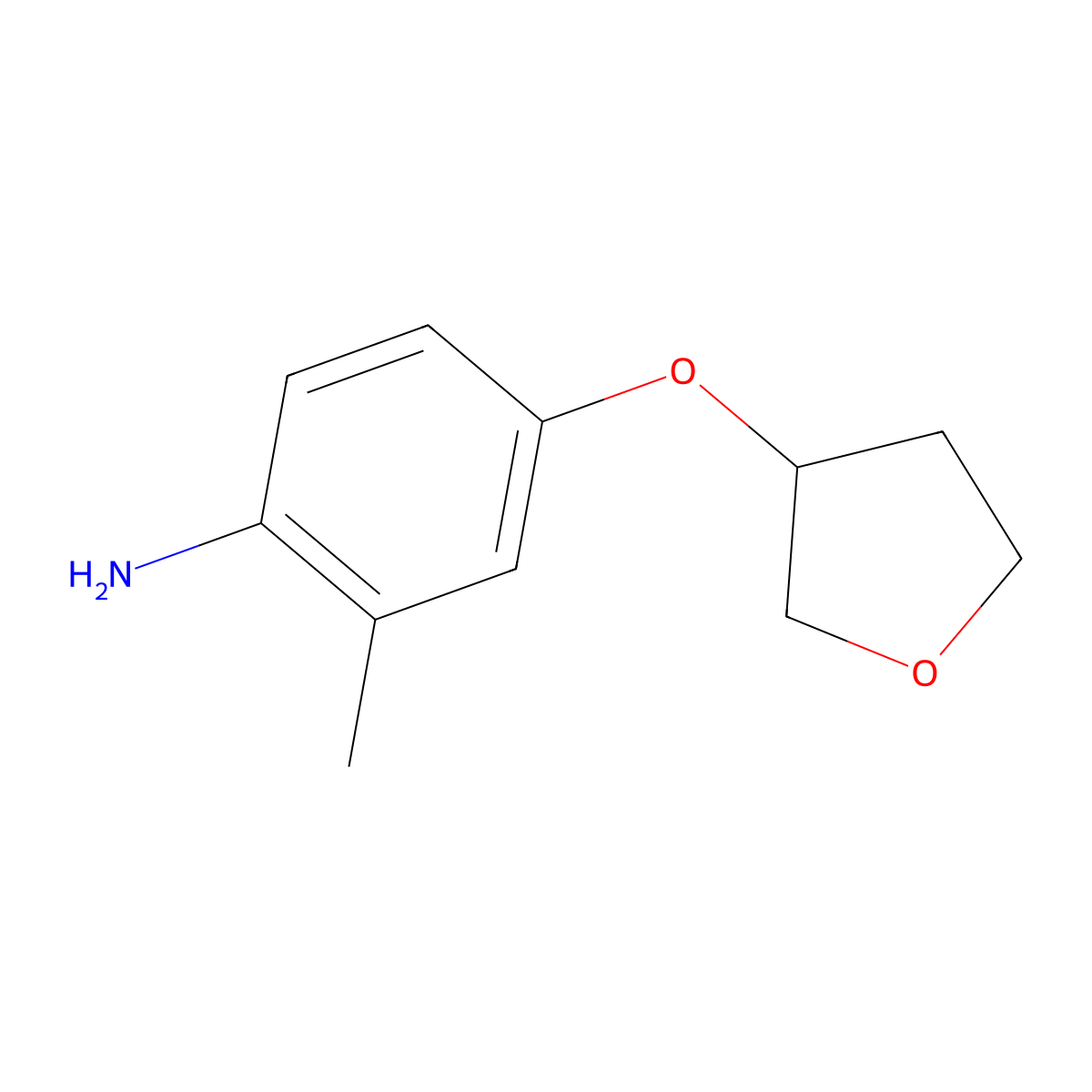 2-Methyl-4-(oxolan-3-yloxy)aniline molecular structure, CAS 1489519-99-4