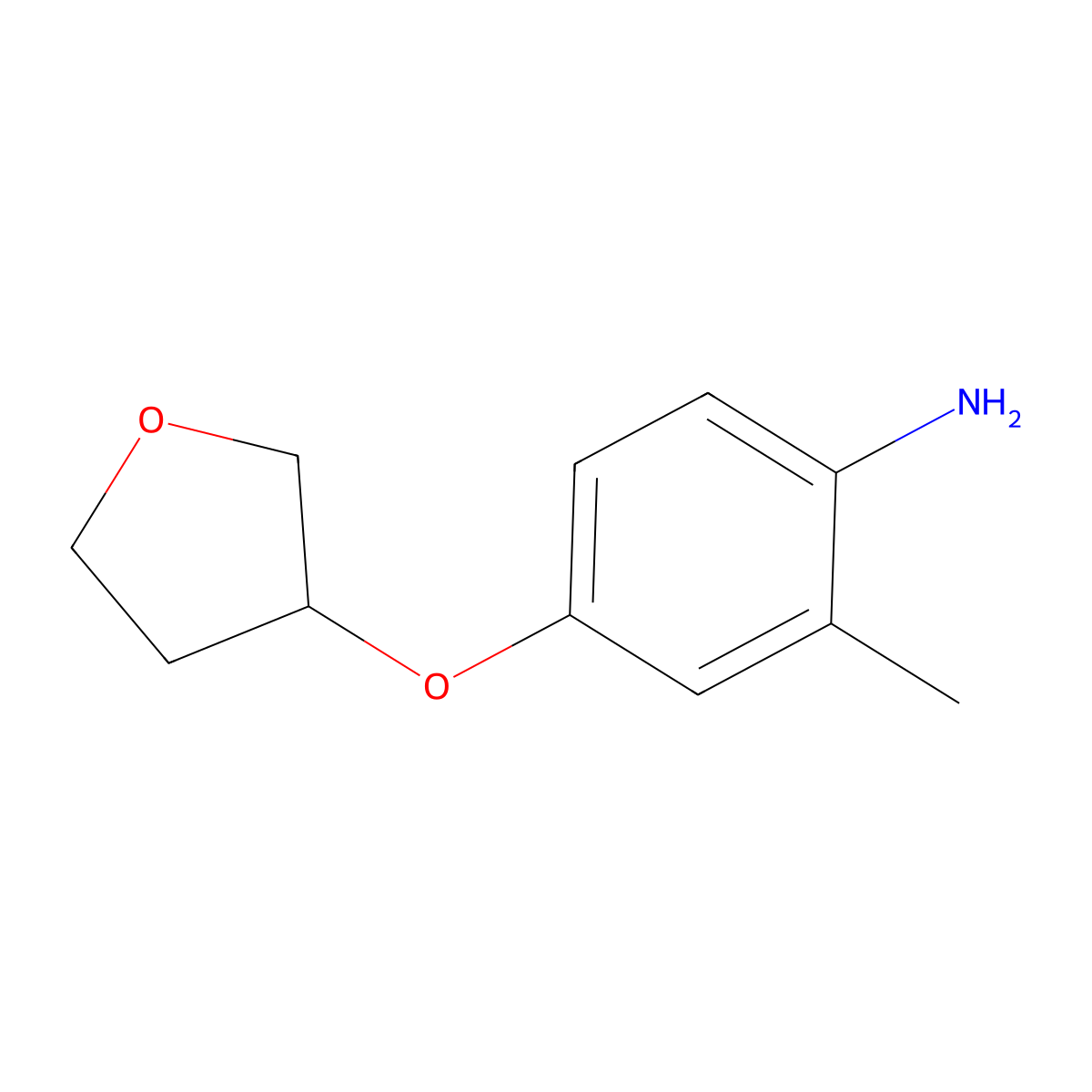 2-Methyl-4-(oxolan-3-yloxy)aniline molecular structure, CAS 1489519-99-4