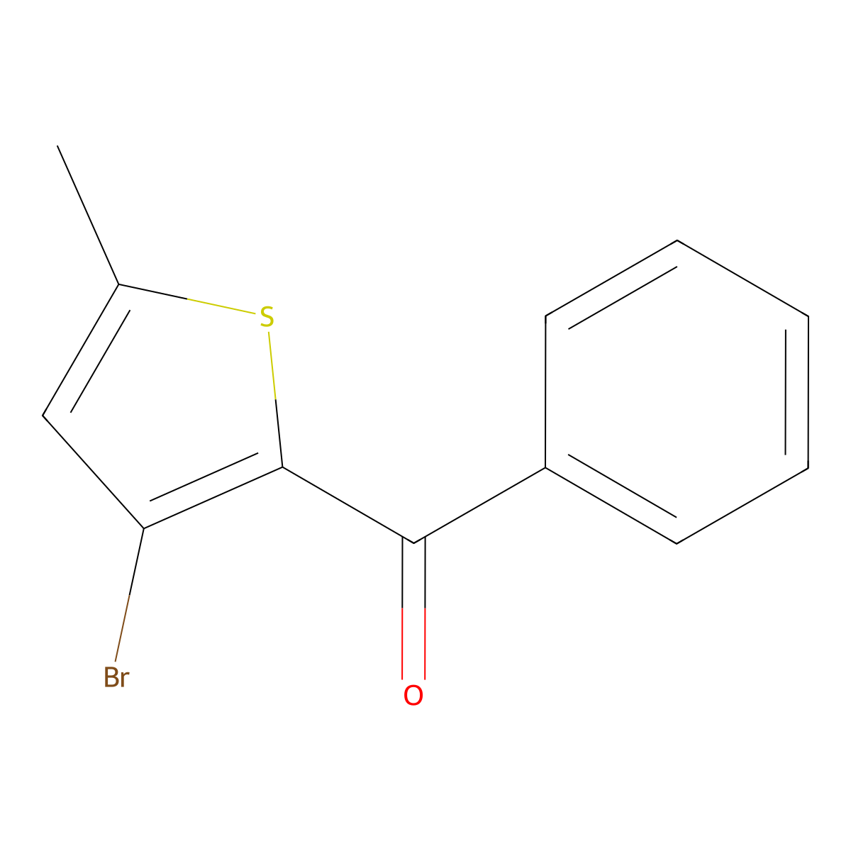 (3-Bromo-5-methyl-2-thienyl)phenylmethanone molecular structure, CAS 1489525-79-2