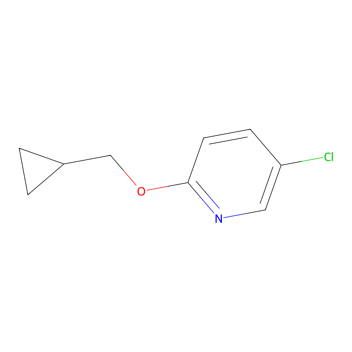 5-Chloro-2-(cyclopropylmethoxy)pyridine molecular structure, CAS 1489543-49-8