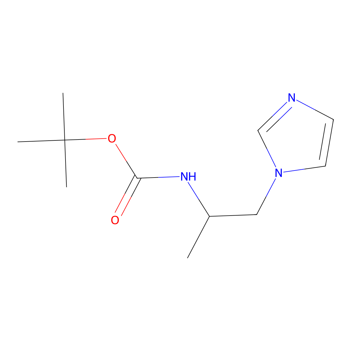 tert-butyl N-[1-(1H-imidazol-1-yl)propan-2-yl]carbamate molecular structure, CAS 1489577-30-1