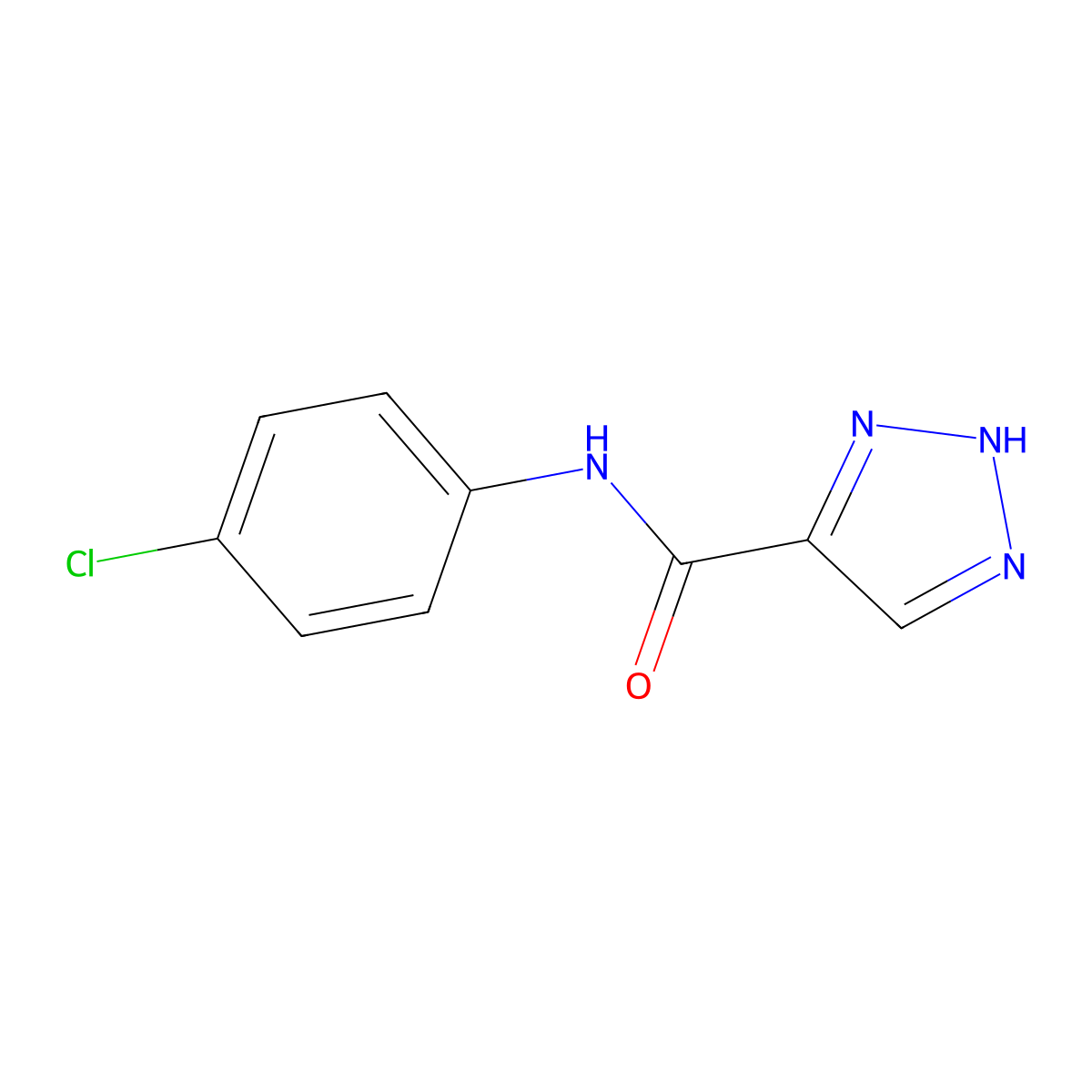 N-(4-chlorophenyl)-1H-1,2,3-triazole-5-carboxamide molecular structure, CAS 1489599-29-2