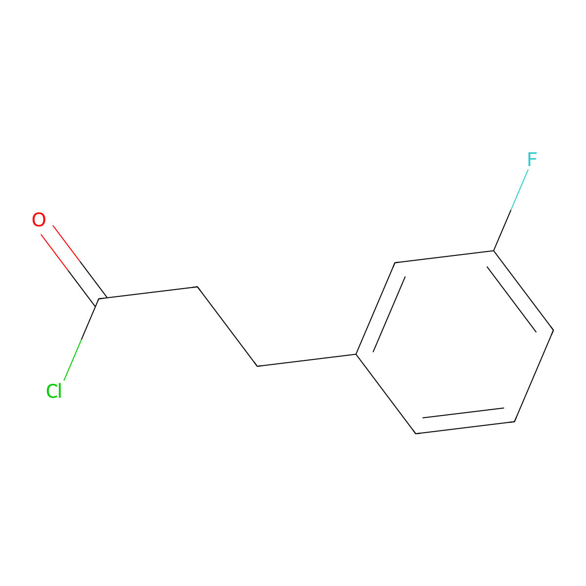 3-(3-Fluorophenyl)propanoyl chloride molecular structure, CAS 148960-31-0