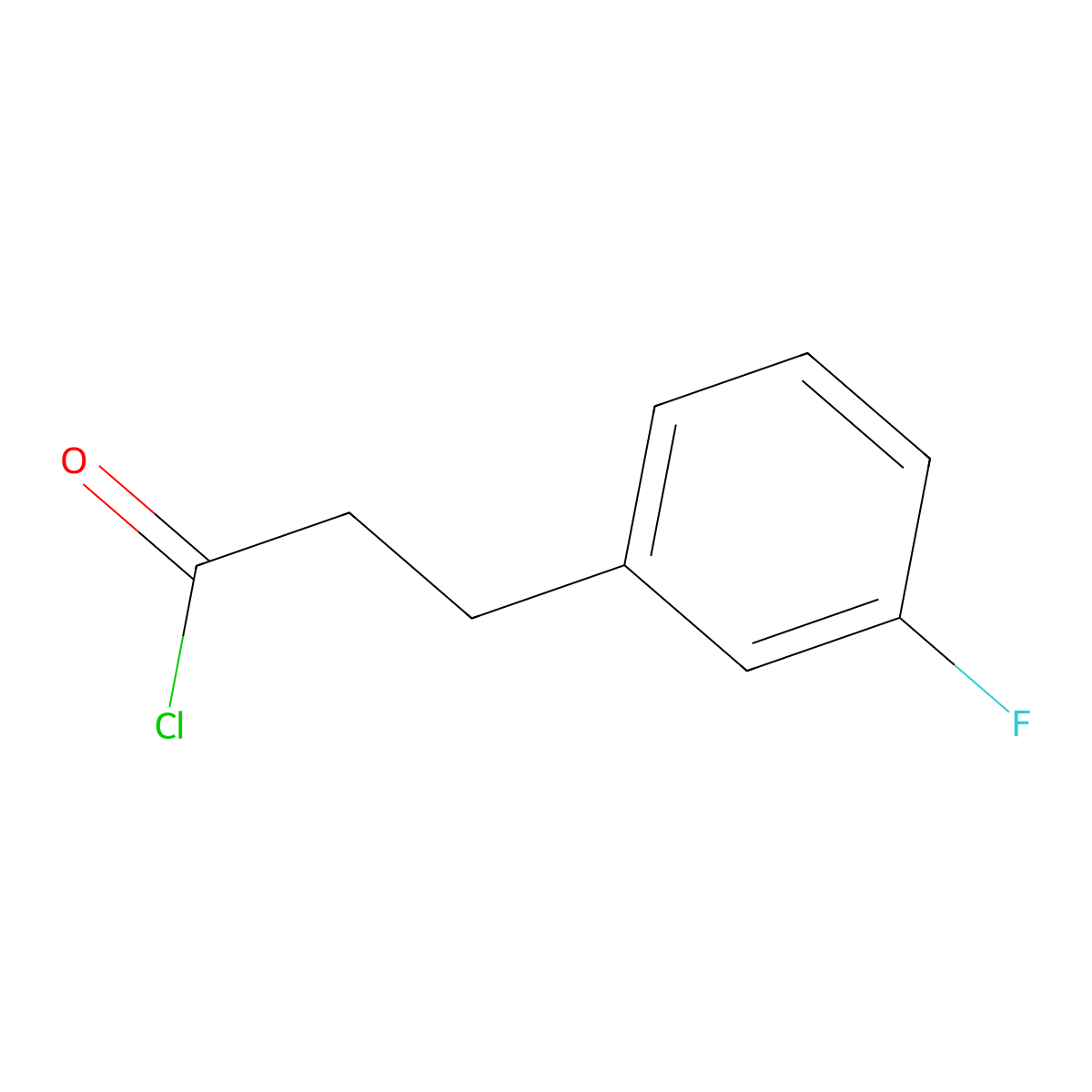 3-(3-Fluorophenyl)propanoyl chloride molecular structure, CAS 148960-31-0