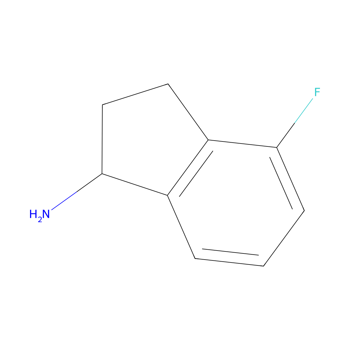 4-fluoro-2,3-dihydro-1H-inden-1-amine molecular structure, CAS 148960-34-3