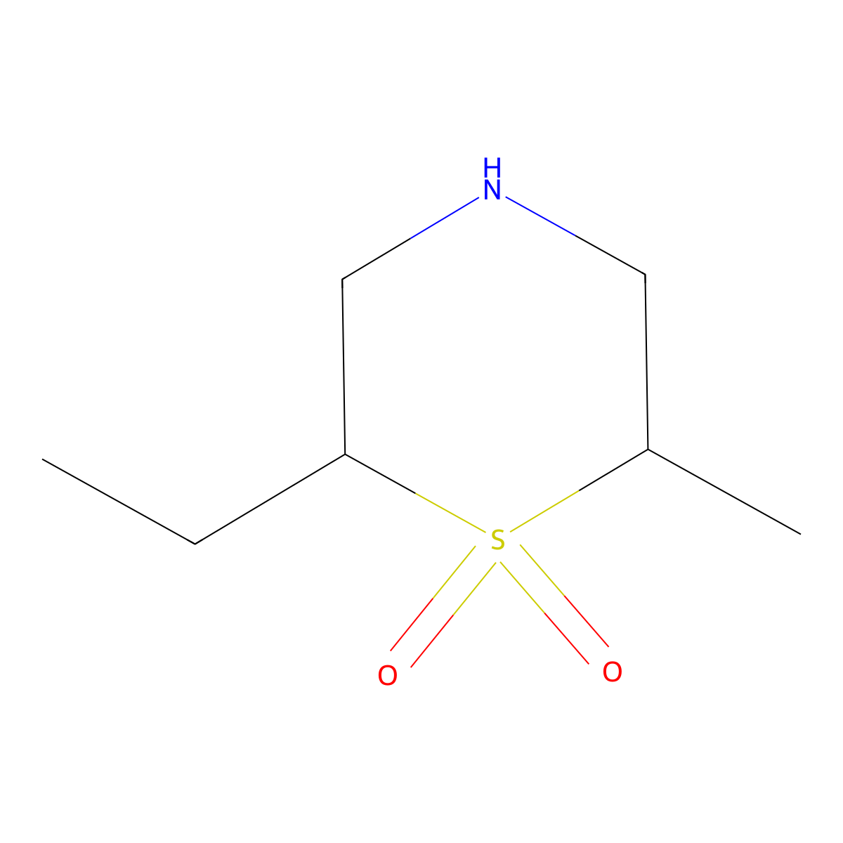 2-Ethyl-6-methylthiomorpholine 1,1-dioxide molecular structure, CAS 1489600-29-4