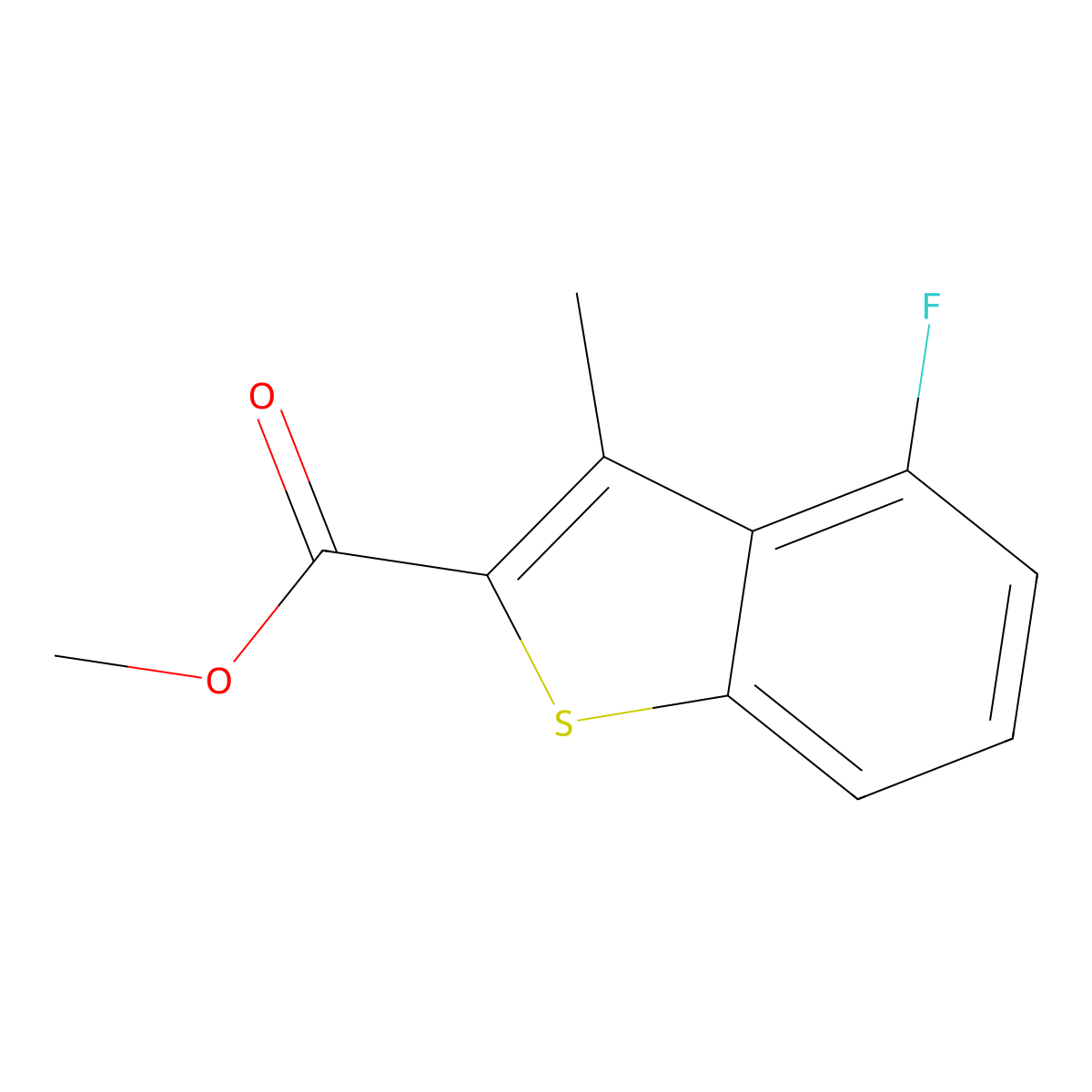 Methyl 4-fluoro-3-methylbenzo[b]thiophene-2-carboxylate molecular structure, CAS 1489601-73-1