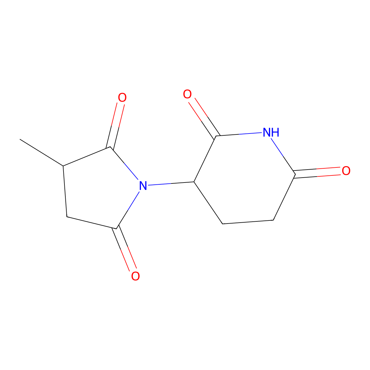 3-(3-Methyl-2,5-dioxopyrrolidin-1-yl)piperidine-2,6-dione molecular structure, CAS 1489604-10-5