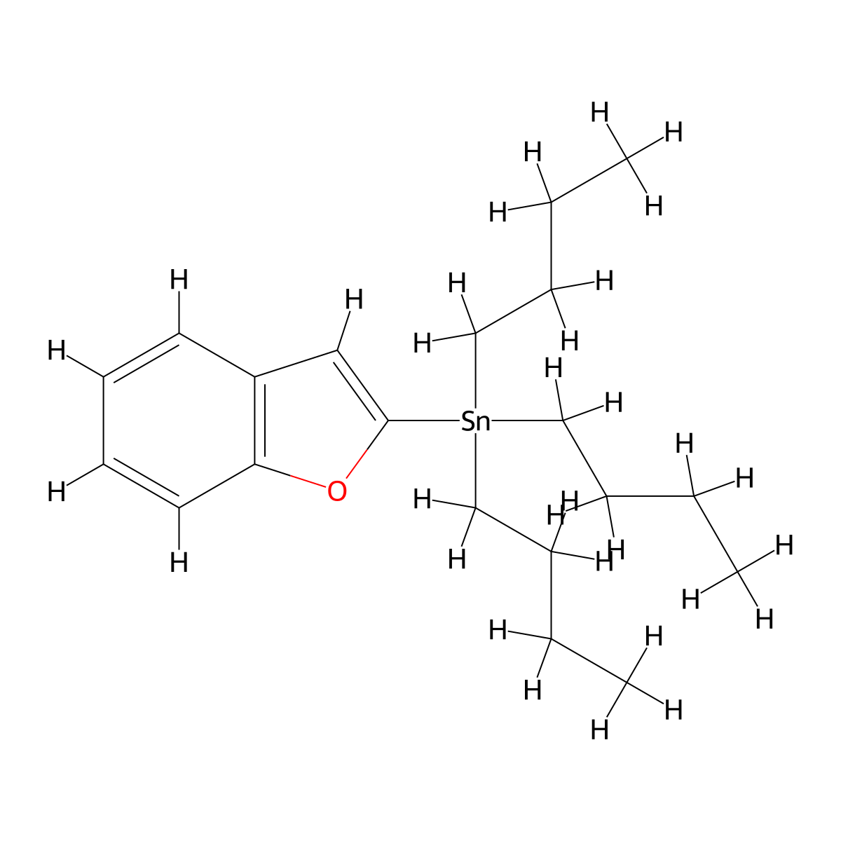 1-Benzofuran-2-yl(tributyl)stannane molecular structure, CAS 148961-81-3