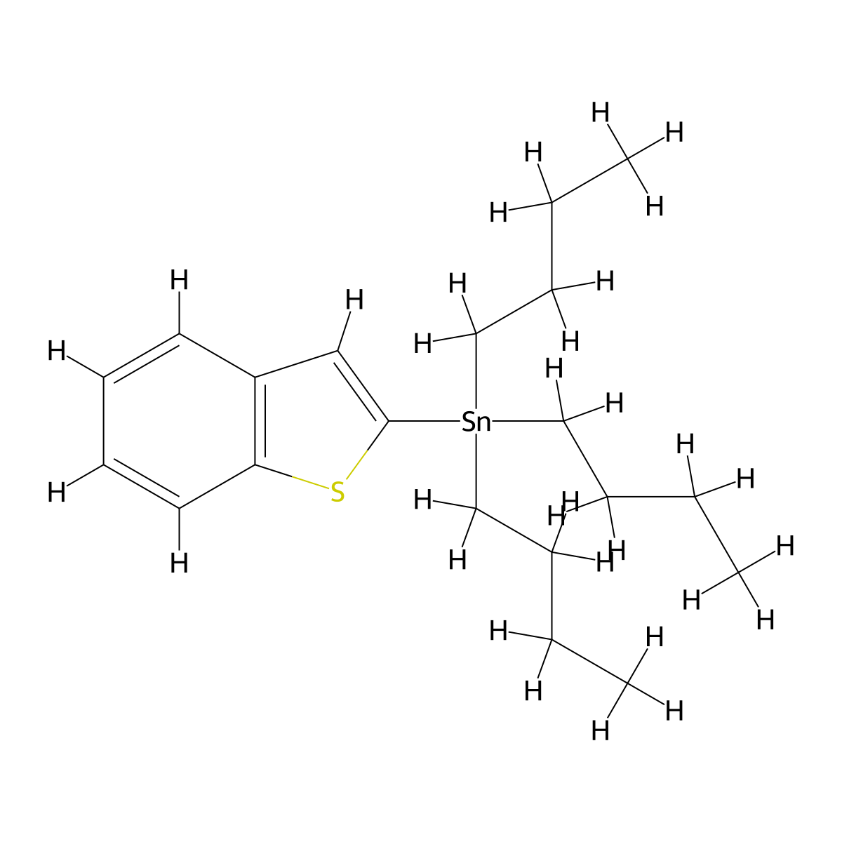 (1-Benzothiophen-2-yl)tributylstannane molecular structure, CAS 148961-88-0