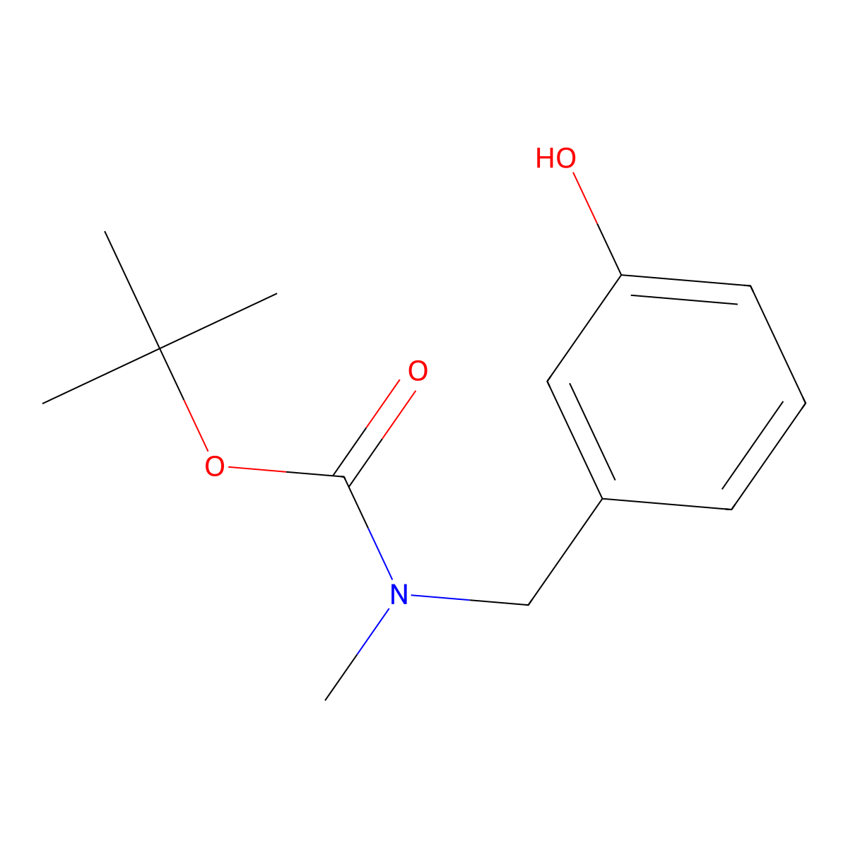 tert-butylN-[(3-hydroxyphenyl)methyl]-N-methylcarbamate molecular structure, CAS 1489615-49-7