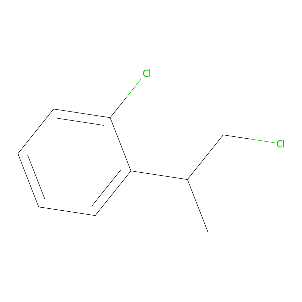 1-Chloro-2-(1-chloropropan-2-yl)benzene molecular structure, CAS 1489645-98-8