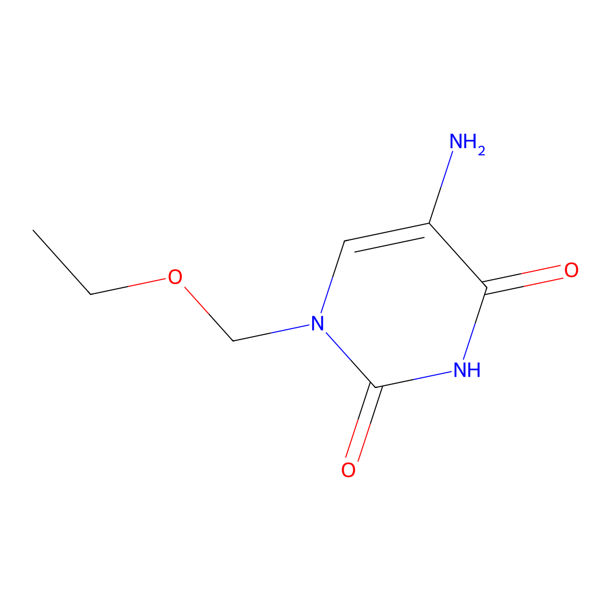5-Amino-1-(ethoxymethyl)-1,2,3,4-tetrahydropyrimidine-2,4-dione molecular structure, CAS 1489647-82-6