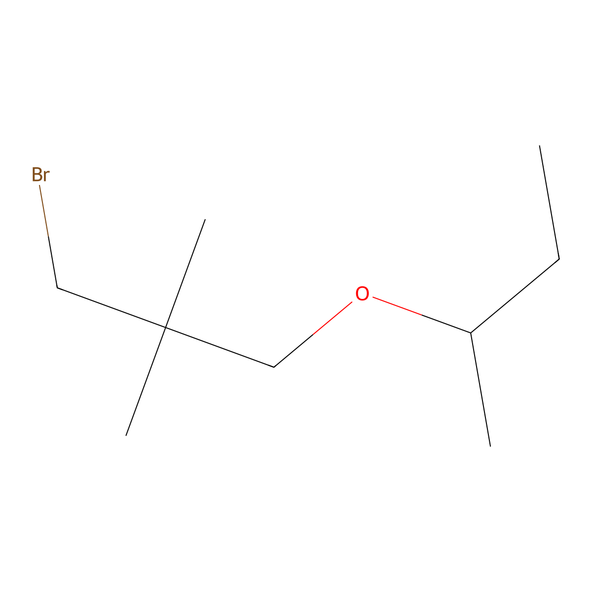 2-(3-Bromo-2,2-dimethylpropoxy)butane molecular structure, CAS 1489663-65-1