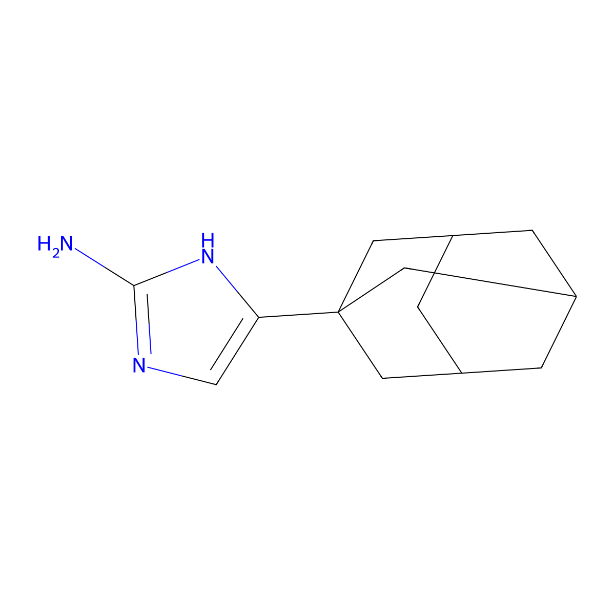4-(adamantan-1-yl)-1H-imidazol-2-amine molecular structure, CAS 1489664-14-3