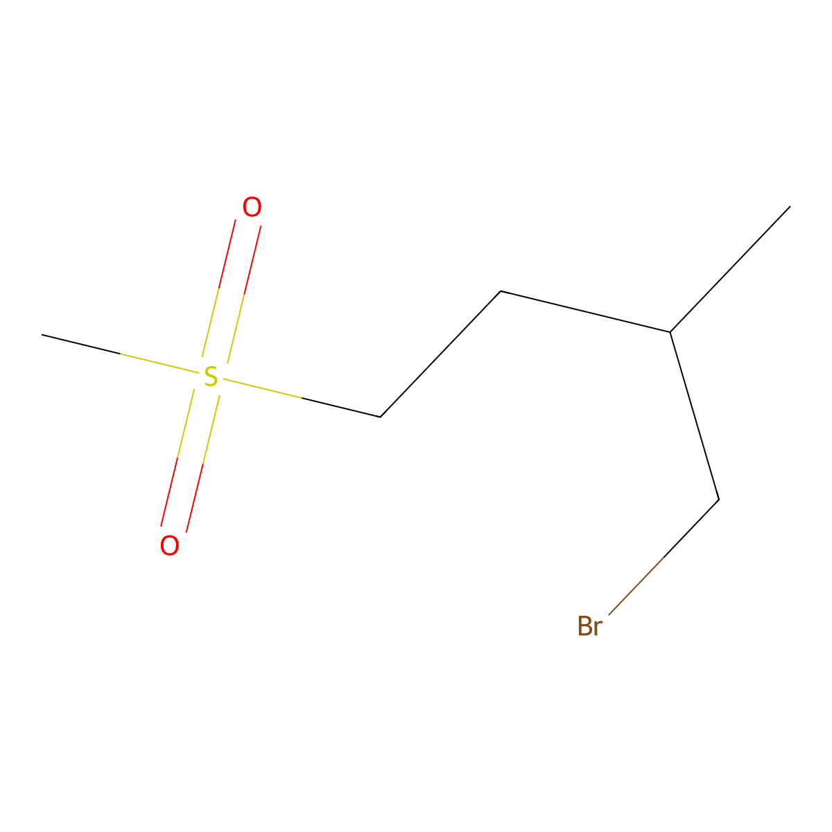 1-Bromo-4-methanesulfonyl-2-methylbutane molecular structure, CAS 1489667-20-0