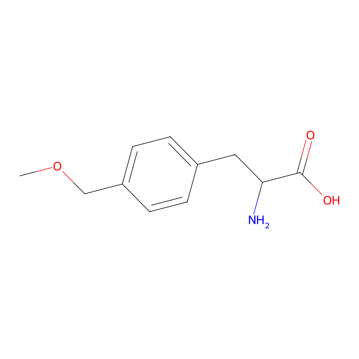2-Amino-3-(4-(methoxymethyl)phenyl)propanoic acid molecular structure, CAS 1489672-31-2