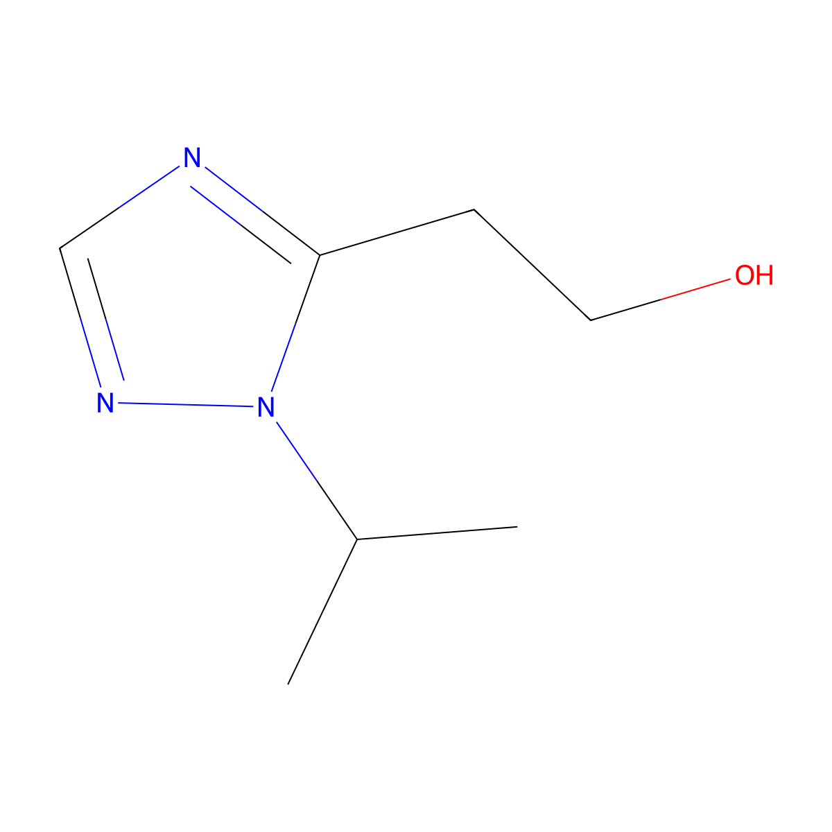 2-[1-(propan-2-yl)-1H-1,2,4-triazol-5-yl]ethan-1-ol molecular structure, CAS 1489689-46-4