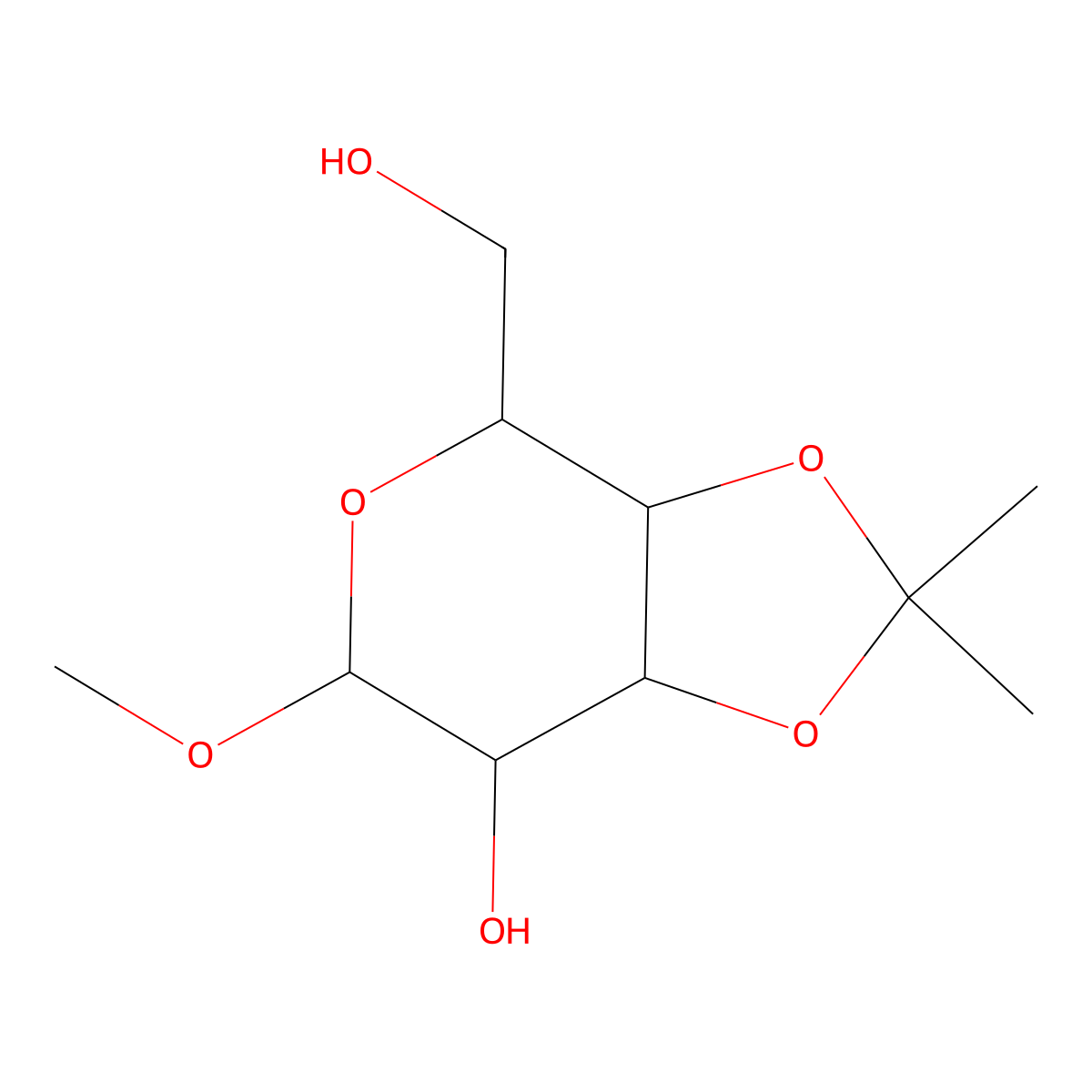 Methyl 3,4-O-(1-methylethylidene)-beta-D-galactopyranoside molecular structure, CAS 14897-47-3