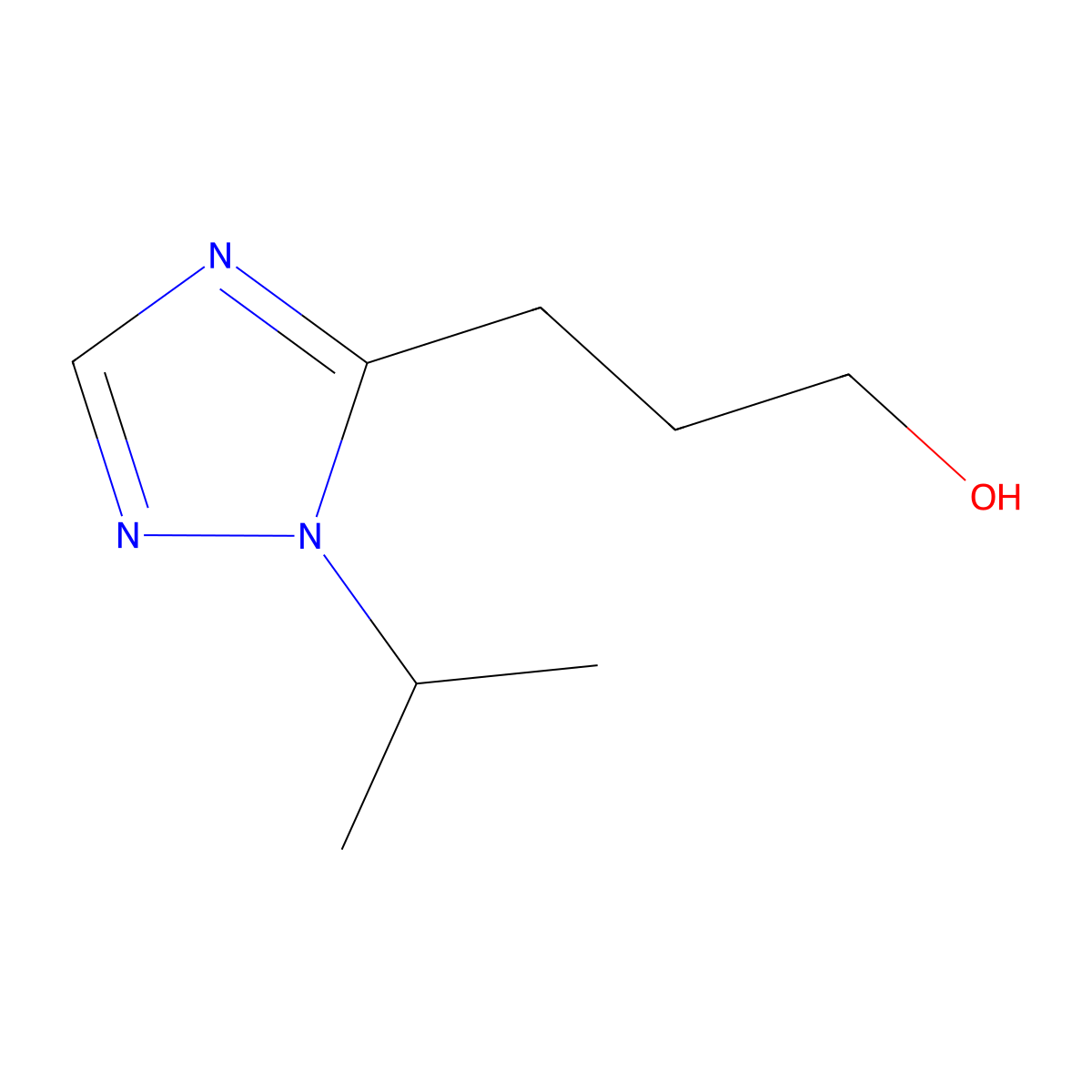 3-(1-Isopropyl-1h-1,2,4-triazol-5-yl)propan-1-ol molecular structure, CAS 1489705-78-3
