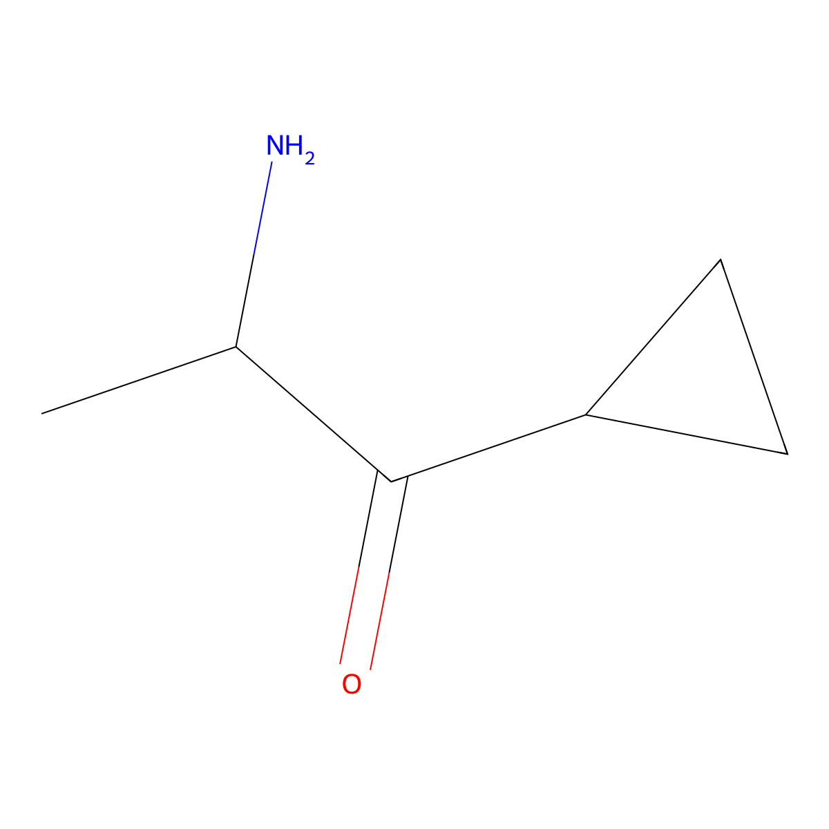 2-Amino-1-cyclopropylpropan-1-one molecular structure, CAS 1489721-87-0