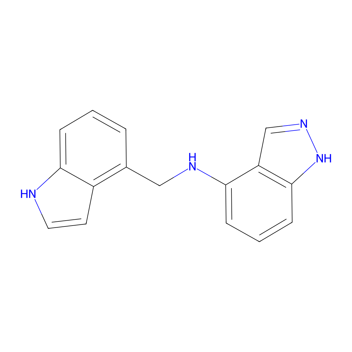 N-[(1H-indol-4-yl)methyl]-1H-indazol-4-amine molecular structure, CAS 1489734-06-6