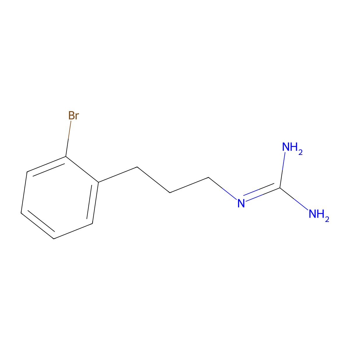 N''-[3-(2-Bromophenyl)propyl]guanidine molecular structure, CAS 1489747-66-1