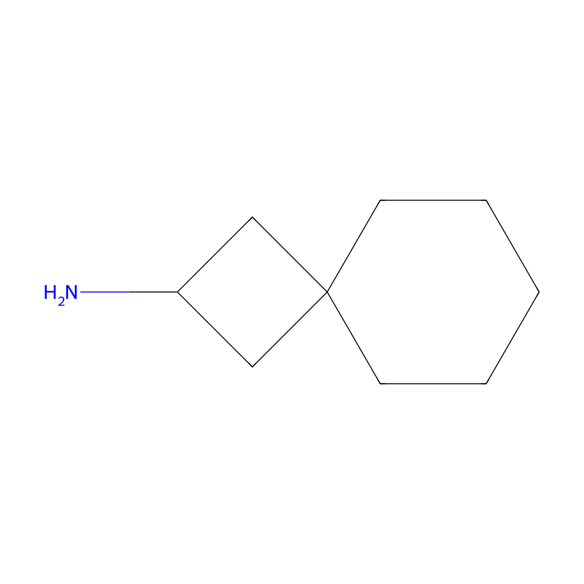 Spiro[3.5]nonan-2-amine molecular structure, CAS 1489770-61-7