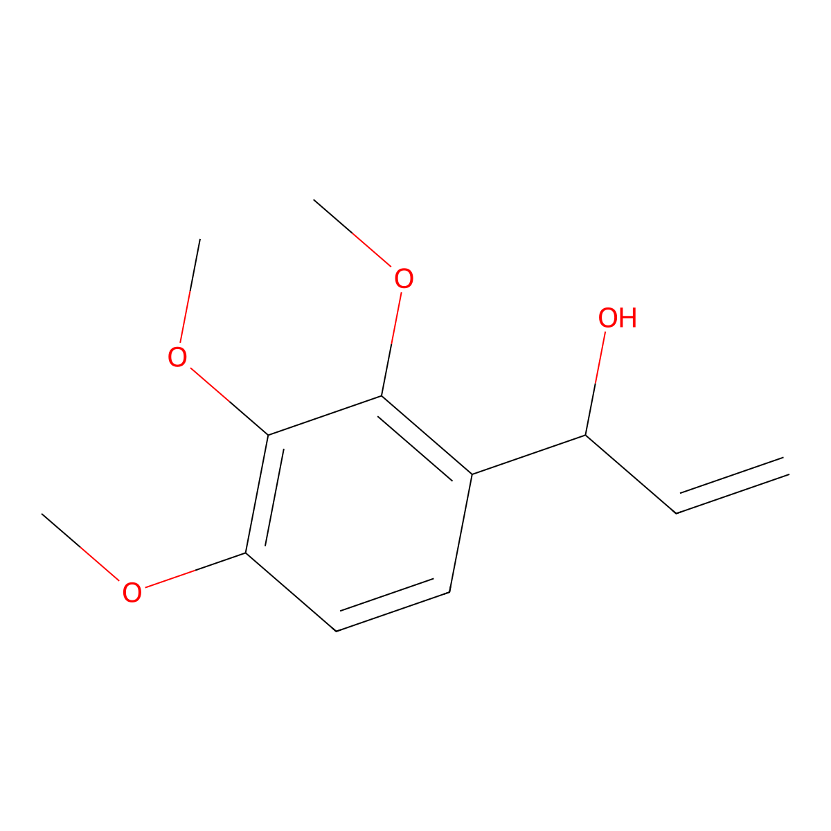 1-(2,3,4-Trimethoxyphenyl)prop-2-en-1-ol molecular structure, CAS 1489790-75-1