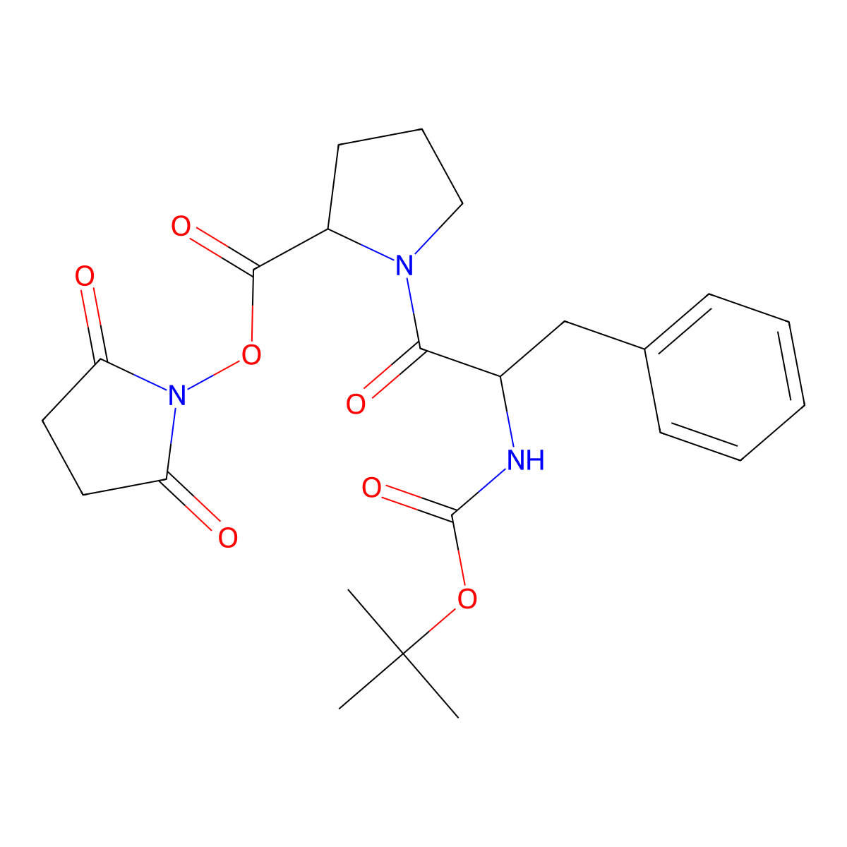 Boc-D-Phe-Pro-OSu molecular structure, CAS 148980-30-7