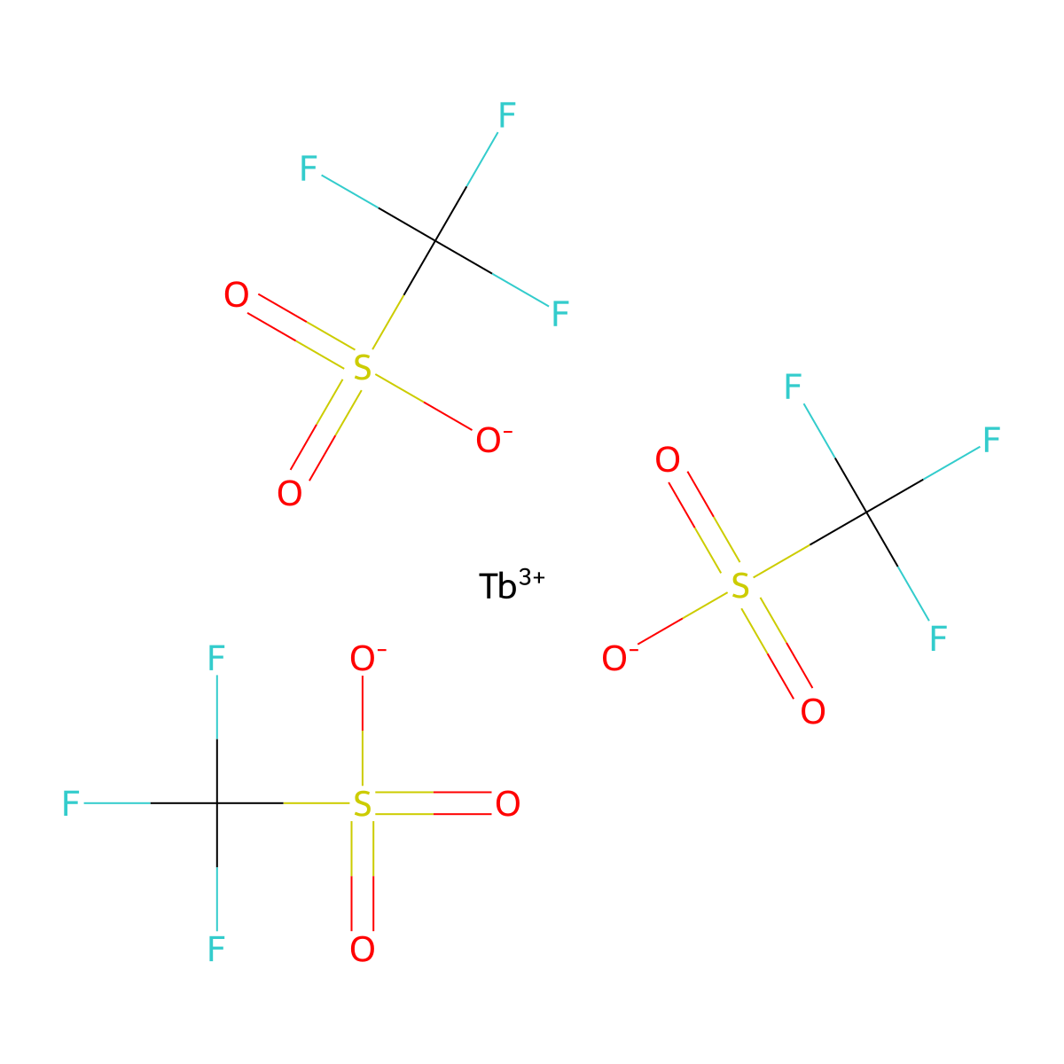 Terbium(III) trifluoromethanesulfonate molecular structure, CAS 148980-31-8